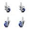 Service Caster 3 Inch Blue Polyurethane Wheel Swivel 7/8 Inch Square Stem Caster Brakes, 2PK SCC-SQ20S314-PPUB-BLUE-TLB-78-2-S-2 - alternate 1